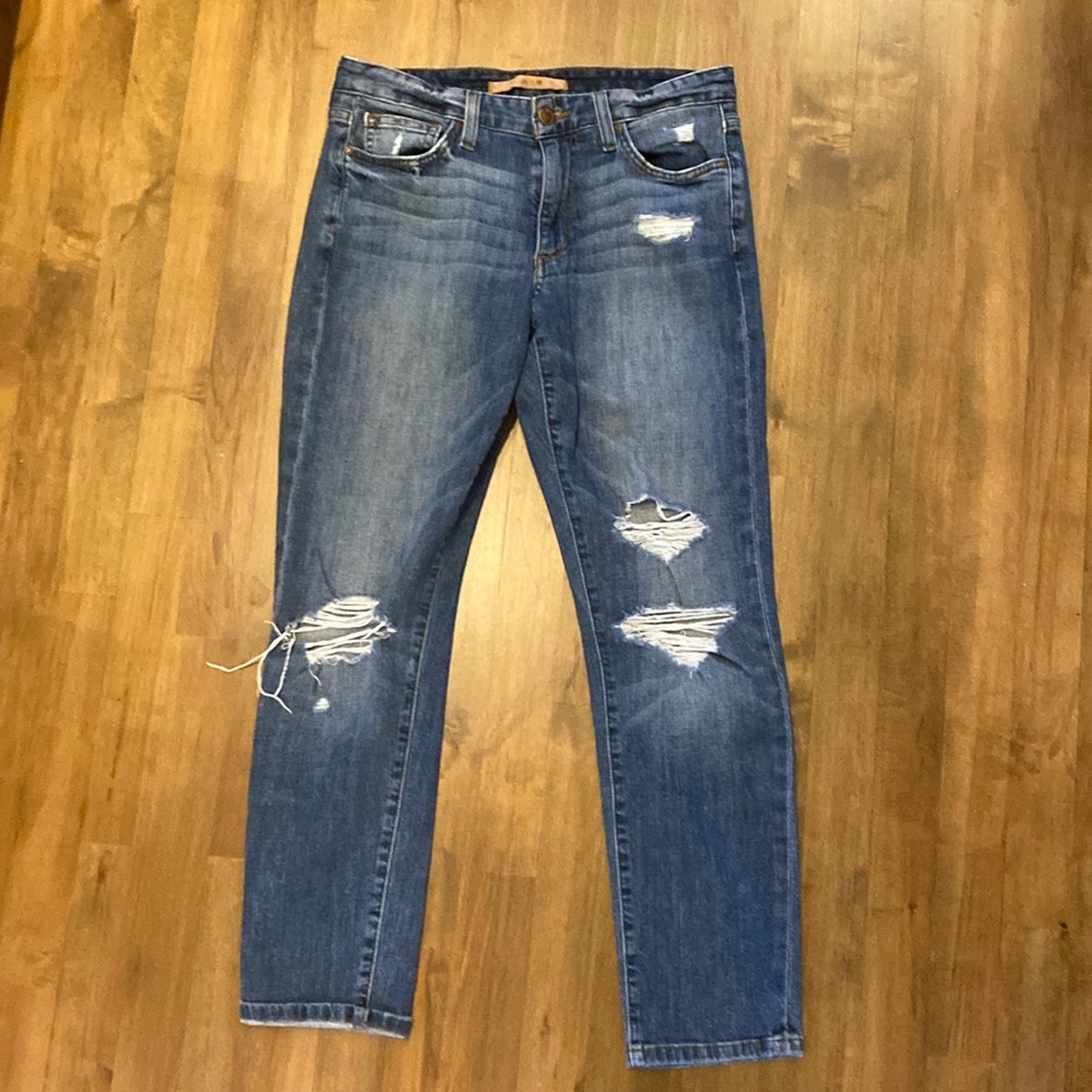Joe's skinny ankle cut denim jeans distressed size 26